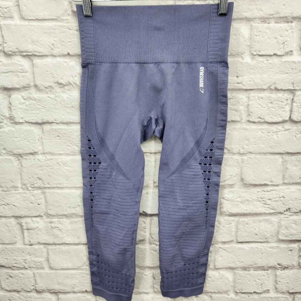 GYMSHARK Energy Lavender Purple High Rise Seamless 7/8 (Small)